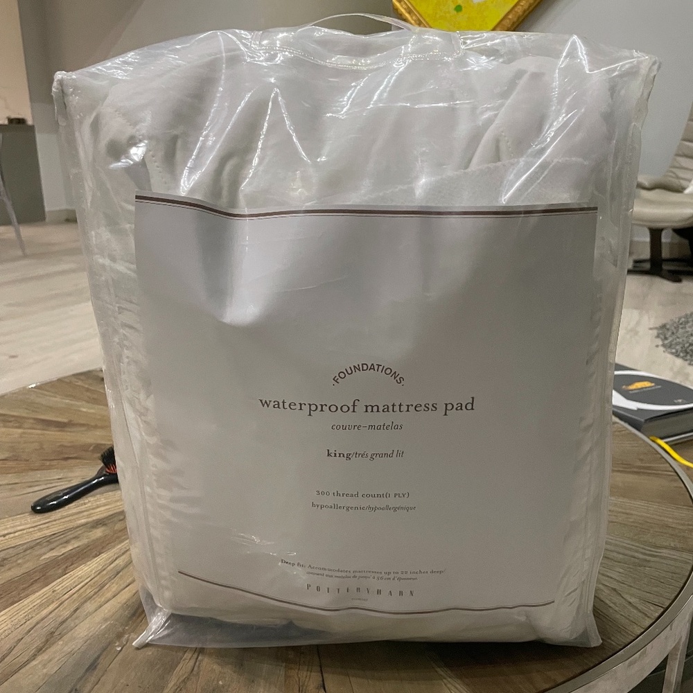 Pottery Barn King Size Waterproof Mattress Pad